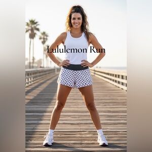 Lululemon Athletica Black and White Polka Dot Shorts